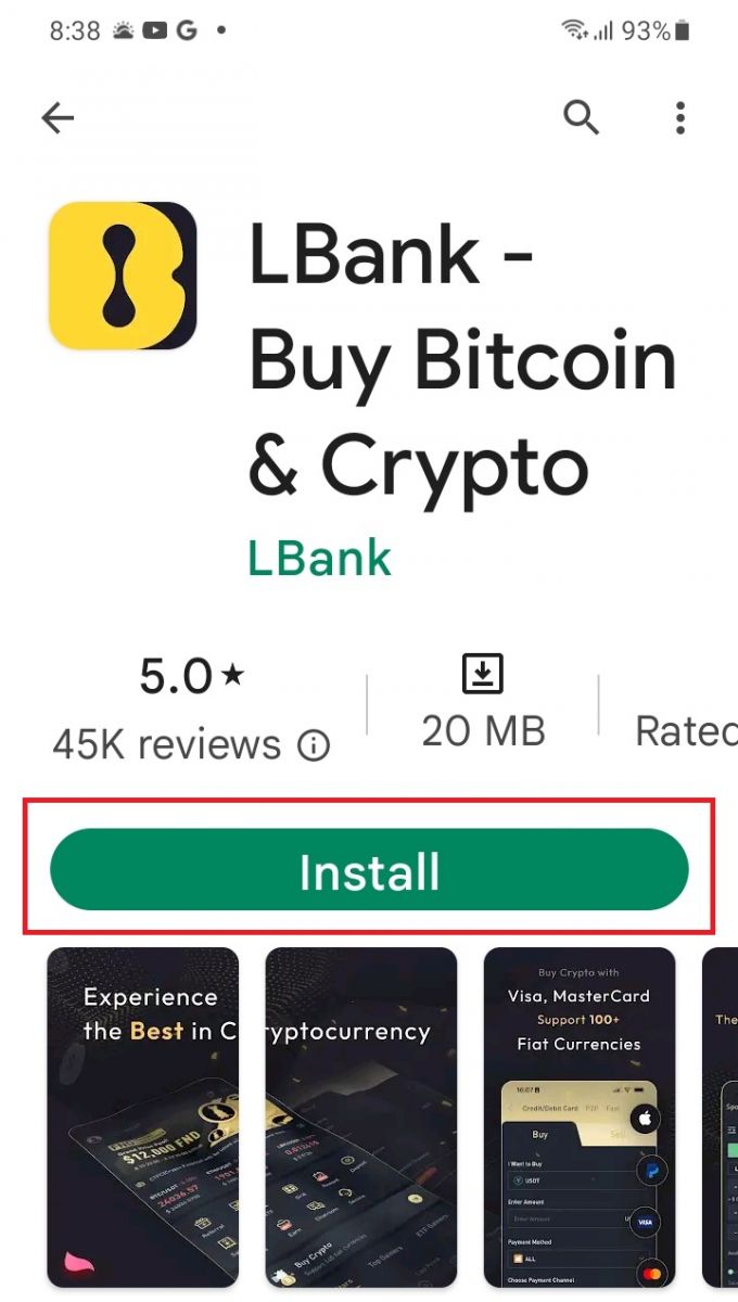 Hoe de LBank-applicatie voor mobiel (Android, iOS) te downloaden en te installeren