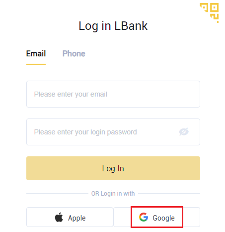 Bejelentkezés és fiók ellenőrzése az LBankban