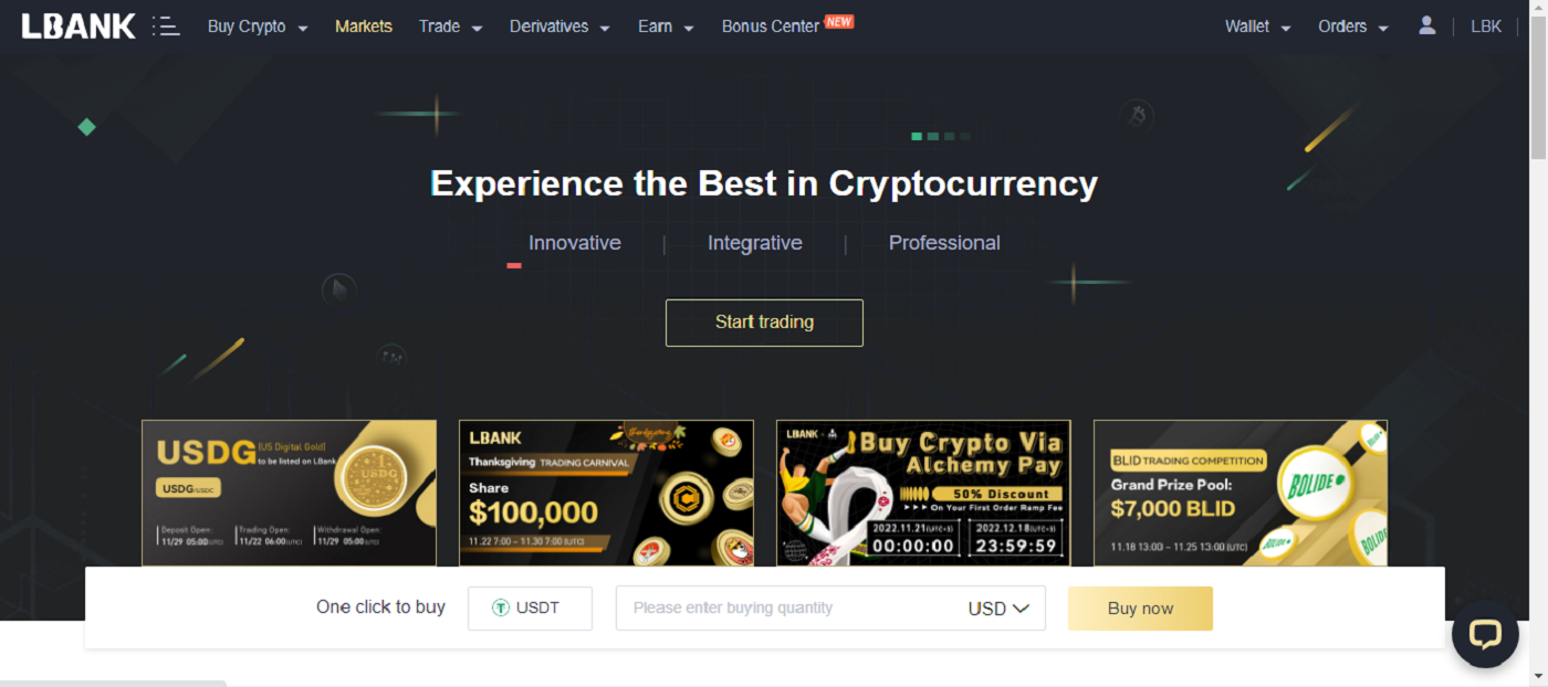 How to Login and start Trading Crypto on LBank