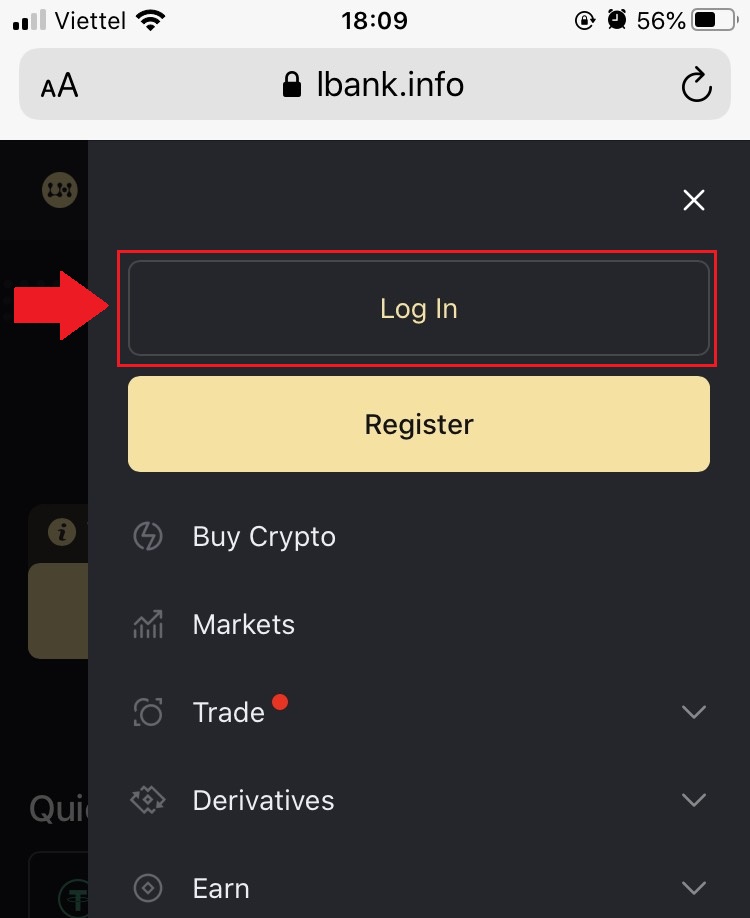 How to Login and start Trading Crypto on LBank