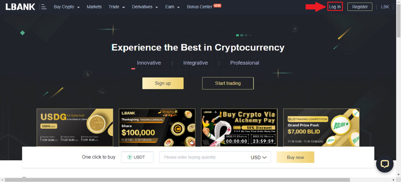 How to Login and start Trading Crypto on LBank
