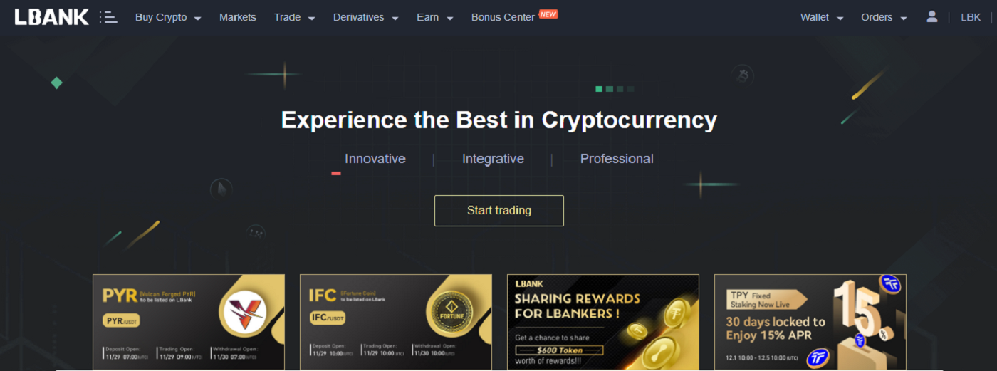 Como abrir conta e depositar no LBank