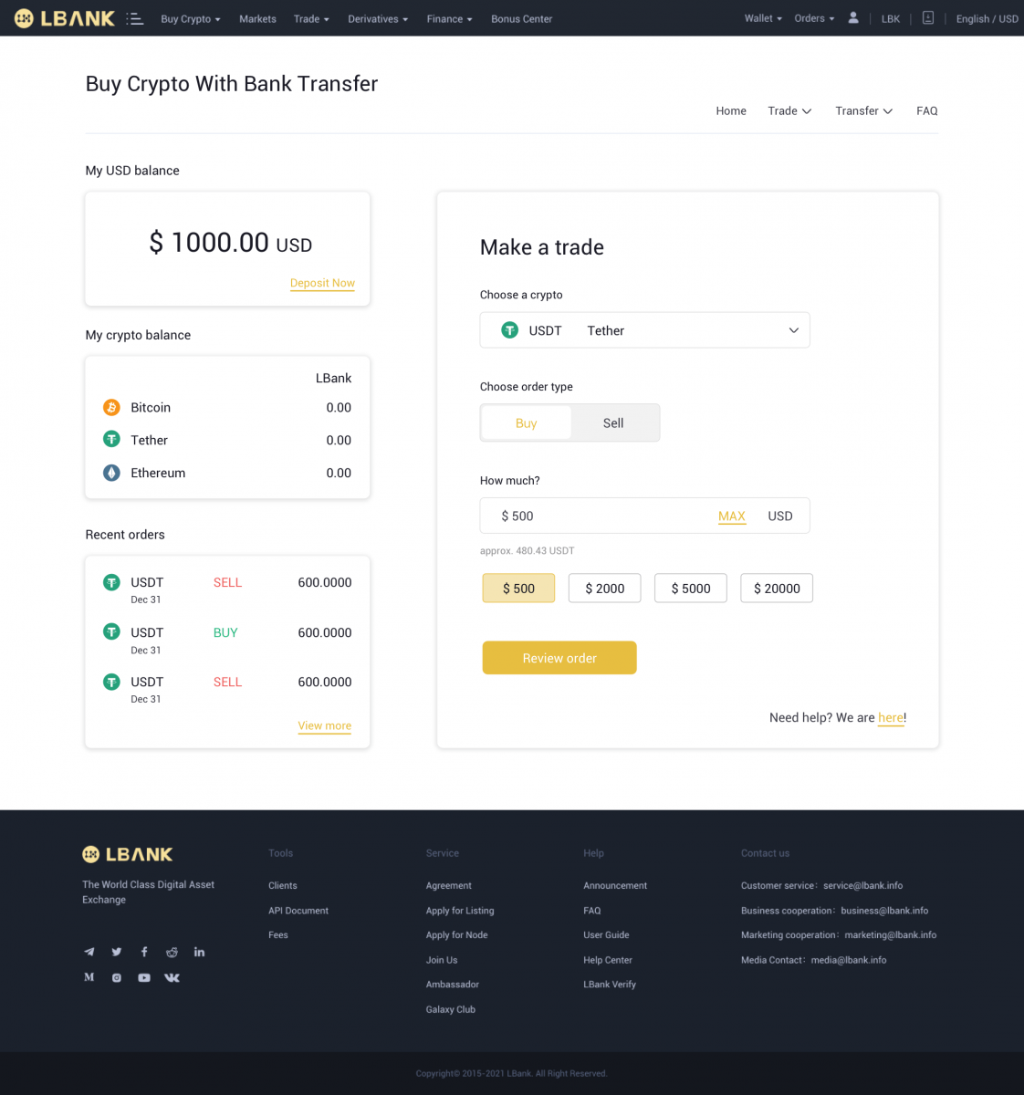 Como abrir conta e depositar no LBank