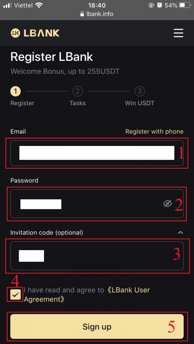How to Register Account on LBank